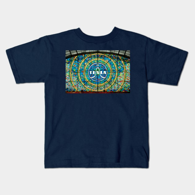 Tesla Radio stained glass window - Prague Kids T-Shirt by Cretense72